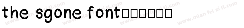 the sgone font字体转换